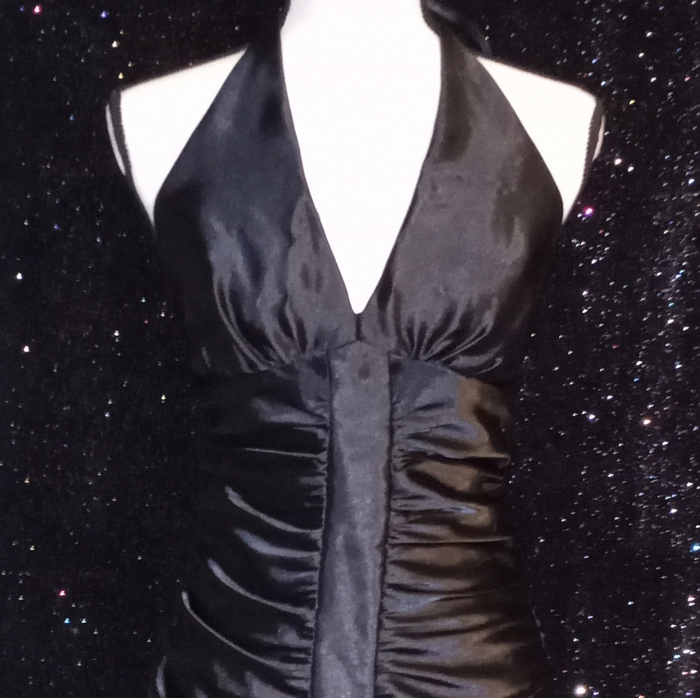 Jessica MCclintock silk halter dress NWOT